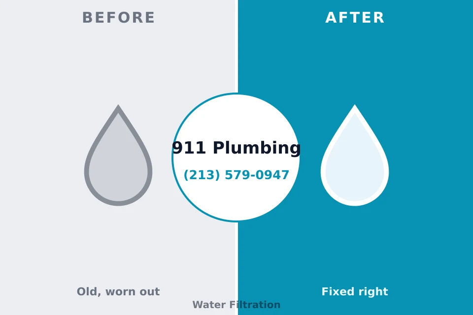 Before and after: plumbing repair Woodfield, SC
